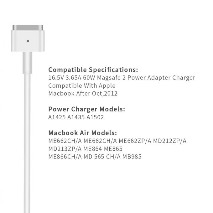 MacBook Pro A1502 13 conector da T-ponta do carregador 16.5V 3.65A 60W Magsafe2 da polegada